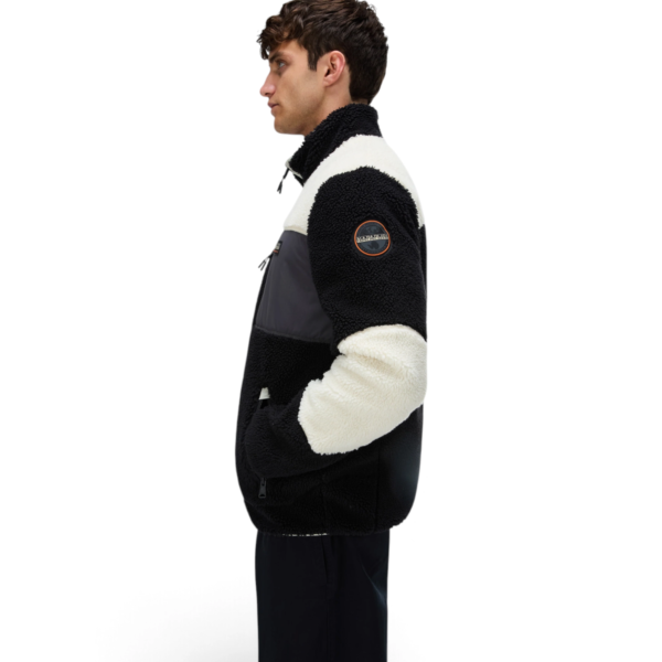 Napapijri - Ανδρική Ζακέτα Fleece Yupik FZ5 Regular Fit NP0A8AZU-MCB Μαύρο NP0A8AZUMCB