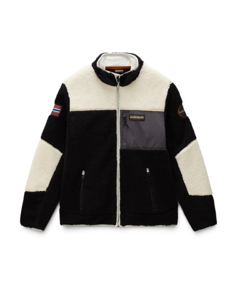 Napapijri - Ανδρική Ζακέτα Fleece Yupik FZ5 Regular Fit NP0A8AZU-MCB Μαύρο
