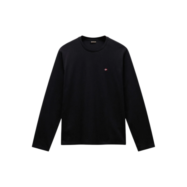 Napapijri - Ανδρική Μακρυμάνικη Μπλούζα Salis Jersey Long Sleeve NP0A4HN7-041 Μαύρο NP0A4HN7041