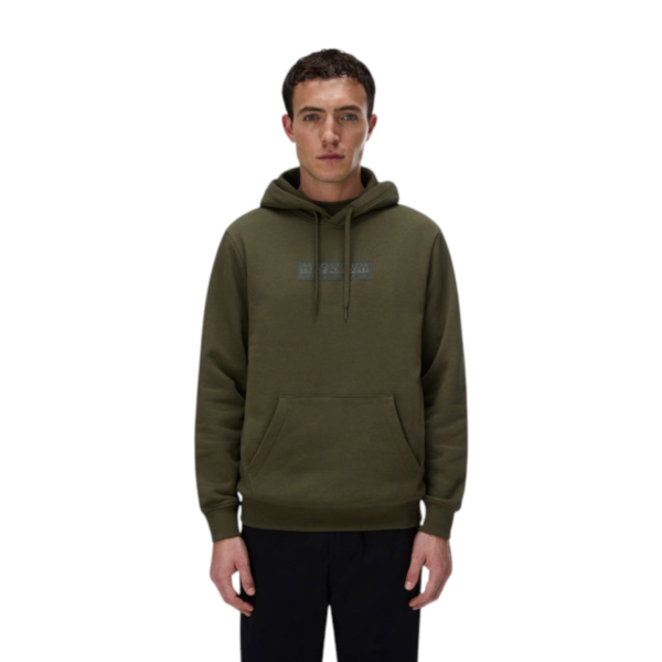 Napapijri - Ανδρικό Φούτερ Με Κουκούλα B-Box Logo NP0A8BLT-G1F Πράσινο
