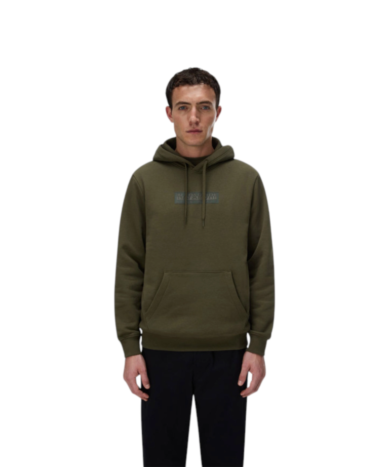 Napapijri - Ανδρικό Φούτερ Με Κουκούλα B-Box Logo NP0A8BLT-G1F Πράσινο