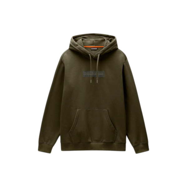 Napapijri - Ανδρικό Φούτερ Με Κουκούλα B-Box Logo NP0A8BLT-G1F Πράσινο NP0A8BLTG1F