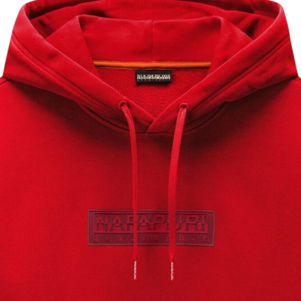 Napapijri - Ανδρικό Φούτερ Με Κουκούλα B-Box Logo NP0A8BLT-R1F Κόκκινο NP0A8BLTR1F