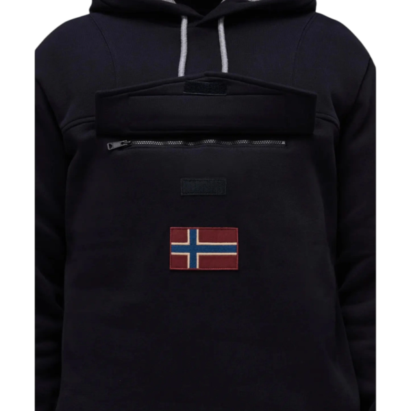Napapijri - Ανδρικό Φούτερ Με Κουκούλα Burgee Wint 4 NP0A892T-941 Μαύρο NP0A892T941