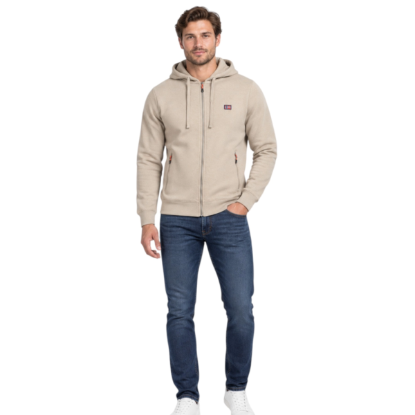 Norway Nautical School - Ανδρική Ζακέτα Φούτερ 849442-KHAKI1 Μπεζ 849442-KHAKI1