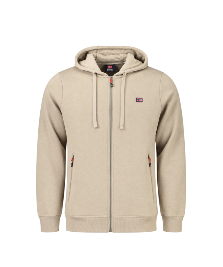 Norway Nautical School - Ανδρική Ζακέτα Φούτερ 849442-KHAKI1 Μπεζ