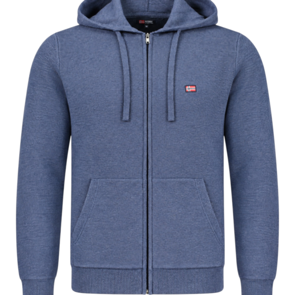 Norway Nautical School - Ανδρική Πλεκτή Ζακέτα 843105-DENIMBLUE Μπλε