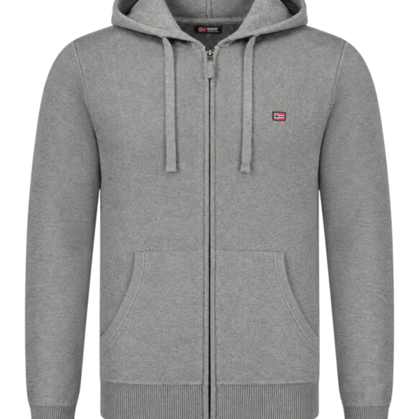 Norway Nautical School - Ανδρική Πλεκτή Ζακέτα 843105-GREY Γκρι