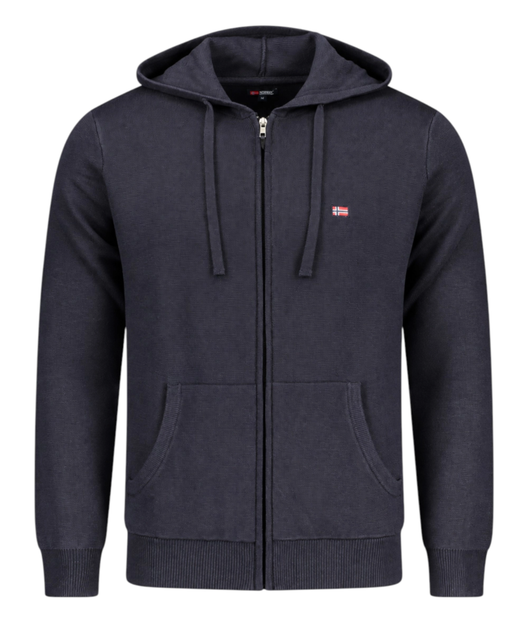 Norway Nautical School - Ανδρική Πλεκτή Ζακέτα 843105-NAVYBLUE Μπλε