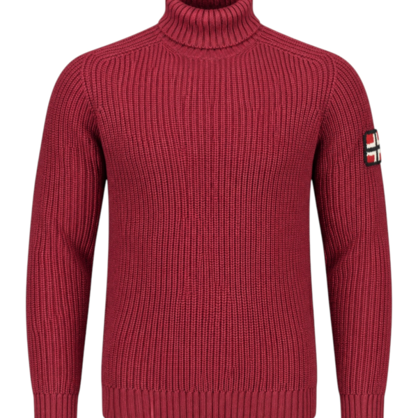 Norway Nautical School - Ανδρική Πλεκτή Ζιβάγκο Μπλούζα 853112-MERLOT Κόκκινο Σκούρο
