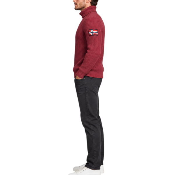 Norway Nautical School - Ανδρική Πλεκτή Ζιβάγκο Μπλούζα 853112-MERLOT Κόκκινο Σκούρο 853112-MERLOT
