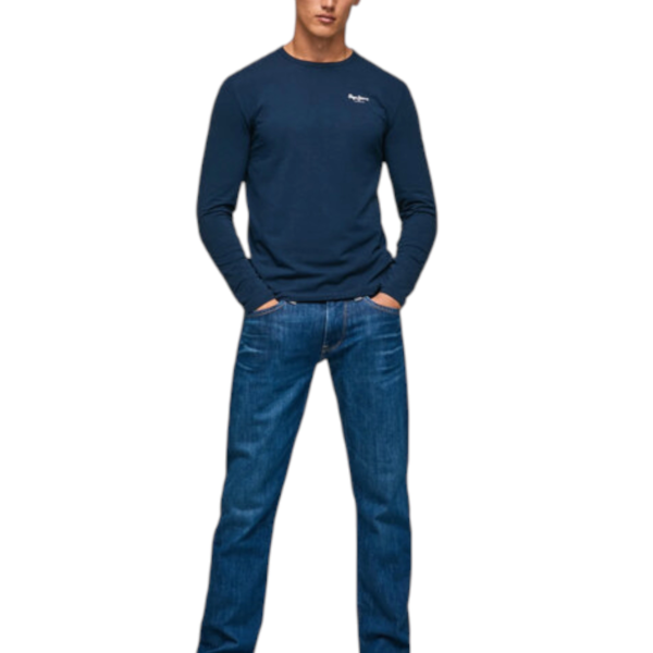 Pepe Jeans - Ανδρική Μπλούζα Original Basic 2 PM508211-595 Μπλε PM508211-595