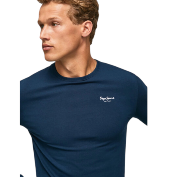 Pepe Jeans - Ανδρική Μπλούζα Original Basic 2 PM508211-595 Μπλε PM508211-595
