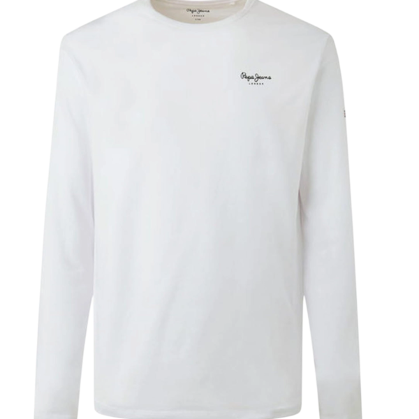 Pepe Jeans - Ανδρική Μπλούζα Original Basic 2 PM508211-800 Λευκό PM508211-800