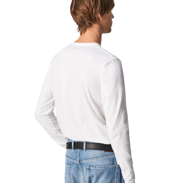Pepe Jeans - Ανδρική Μπλούζα Original Basic 2 PM508211-800 Λευκό PM508211-800