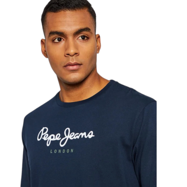Pepe Jeans - Ανδρική Μπλούζα Μακρυμάνικη Eggo PM508209-595 Μπλε PM508209-595