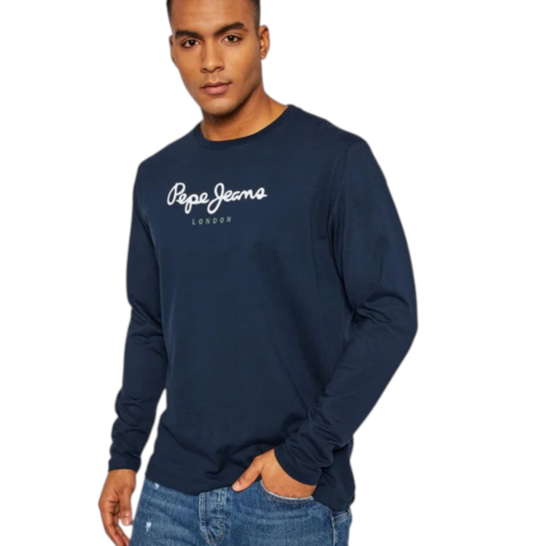 Pepe Jeans - Ανδρική Μπλούζα Μακρυμάνικη Eggo PM508209-595 Μπλε PM508209-595