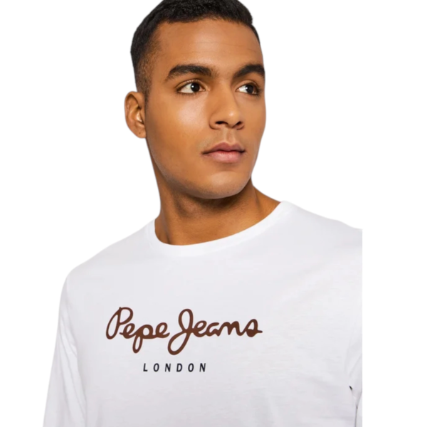 Pepe Jeans - Ανδρική Μπλούζα Μακρυμάνικη Eggo PM508209-800 Λευκό PM508209-800