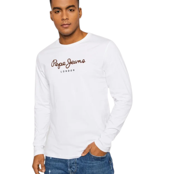 Pepe Jeans - Ανδρική Μπλούζα Μακρυμάνικη Eggo PM508209-800 Λευκό PM508209-800