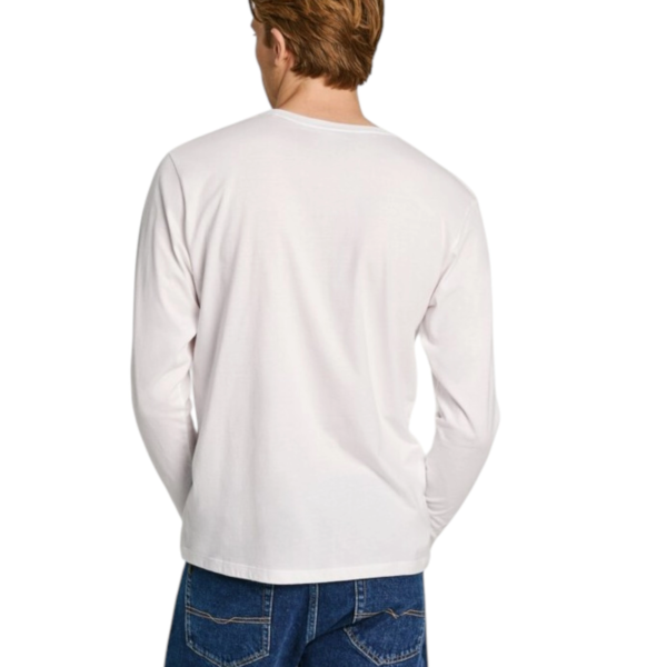 Pepe Jeans - Ανδρική Μπλούζα Μακρυμάνικη Eggo PM508209-800 Λευκό PM508209-800
