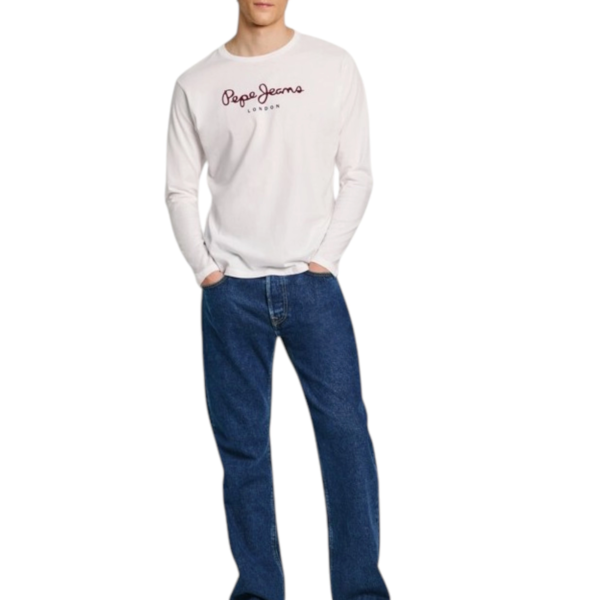 Pepe Jeans - Ανδρική Μπλούζα Μακρυμάνικη Eggo PM508209-800 Λευκό PM508209-800