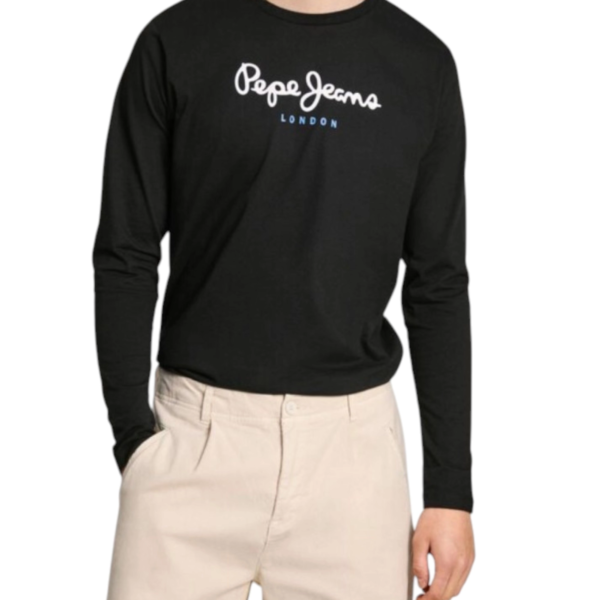 Pepe Jeans - Ανδρική Μπλούζα Μακρυμάνικη Eggo PM508209-999 Μαύρο PM508209-999