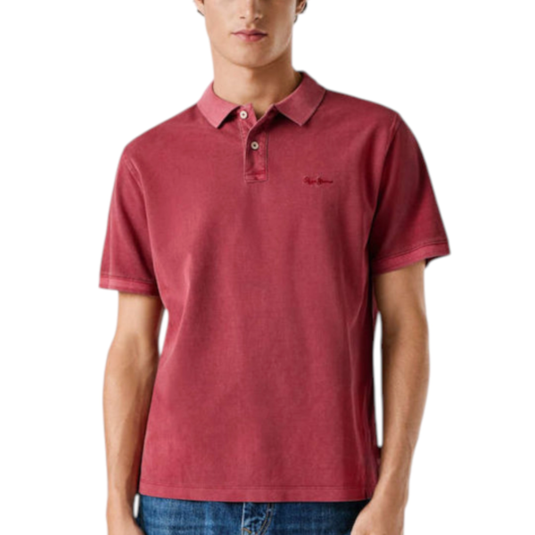 Pepe Jeans - Ανδρικό T-shirt Polo New Oliver Gd PM542099-287 Κόκκινο Σκούρο PM542099-287