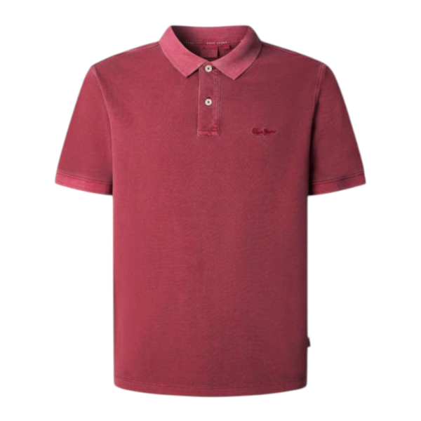 Pepe Jeans - Ανδρικό T-shirt Polo New Oliver Gd PM542099-287 Κόκκινο Σκούρο