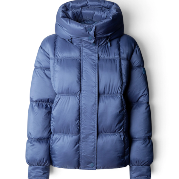 Pepe Jeans - Γυναικείο Αδιάβροχο Κοντό Puffer Μπουφάν Essentials Lauren PL4024541-563 Γαλάζιο