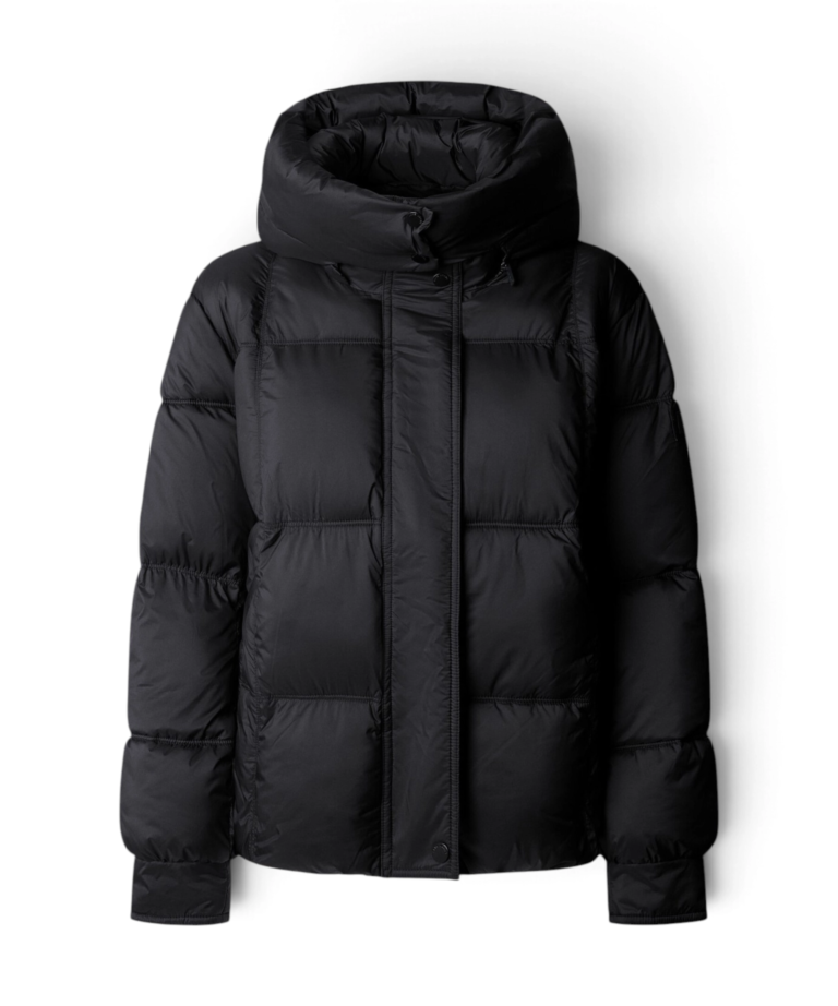 Pepe Jeans - Γυναικείο Αδιάβροχο Κοντό Puffer Μπουφάν Essentials Lauren PL4024541-999 Μαύρο