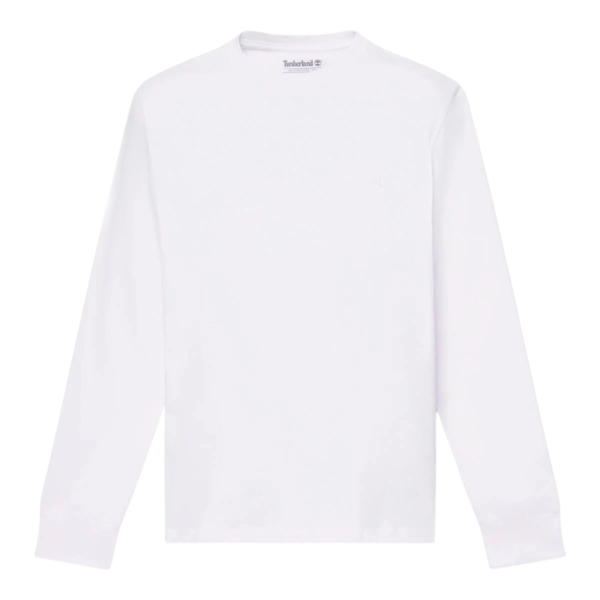 Timberland - Ανδρική Μακρυμάνικη Μπλούζα Slim Fit Dunstan River Tree Embroidered TBC0YHBT-100 Λευκό