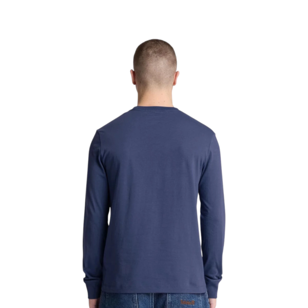 Timberland - Ανδρική Μακρυμάνικη Μπλούζα Slim Fit Dunstan River Tree Embroidered TBC0YHBT-AIH Μπλε TBC0YHBTAIH