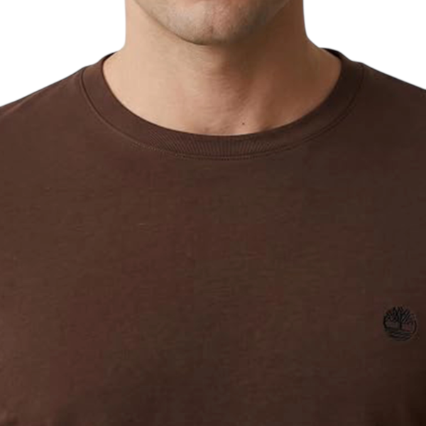 Timberland - Ανδρική Μακρυμάνικη Μπλούζα Slim Fit Dunstan River Tree Embroidered TBC0YHBT-AJD Καφέ TBC0YHBTAJD