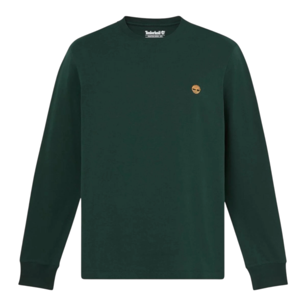 Timberland - Ανδρική Μακρυμάνικη Μπλούζα Slim Fit Dunstan River Tree Embroidered TBC0YHBT-EA1 Πράσινο
