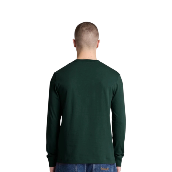 Timberland - Ανδρική Μακρυμάνικη Μπλούζα Slim Fit Dunstan River Tree Embroidered TBC0YHBT-EA1 Πράσινο TBC0YHBTEA1