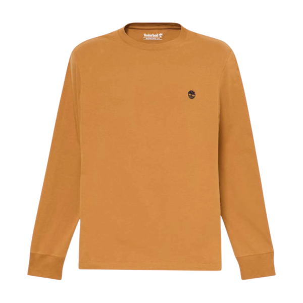 Timberland - Ανδρική Μακρυμάνικη Μπλούζα Slim Fit Dunstan River Tree Embroidered TBC0YHBT-P47 Μουσταρδί