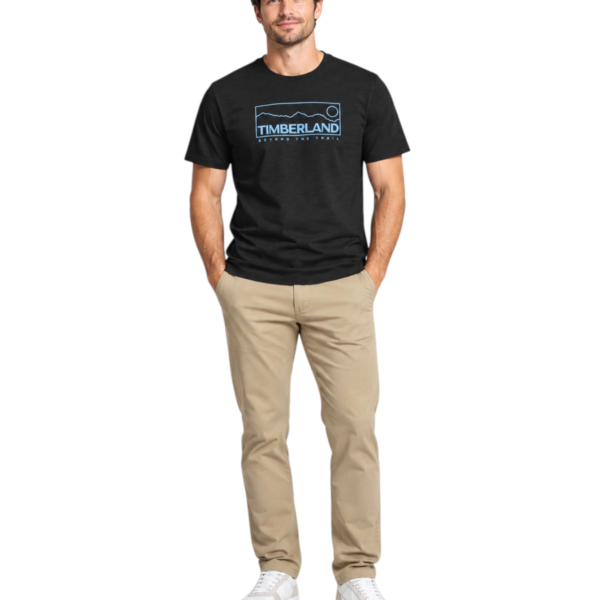 Timberland - Ανδρικό T-shirt Outlined Graphic Ss Tee Laurel Oak TB0A41XF-001 Μαύρο TB0A41XF001