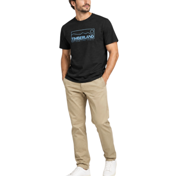 Timberland - Ανδρικό T-shirt Outlined Graphic Ss Tee Laurel Oak TB0A41XF-001 Μαύρο TB0A41XF001