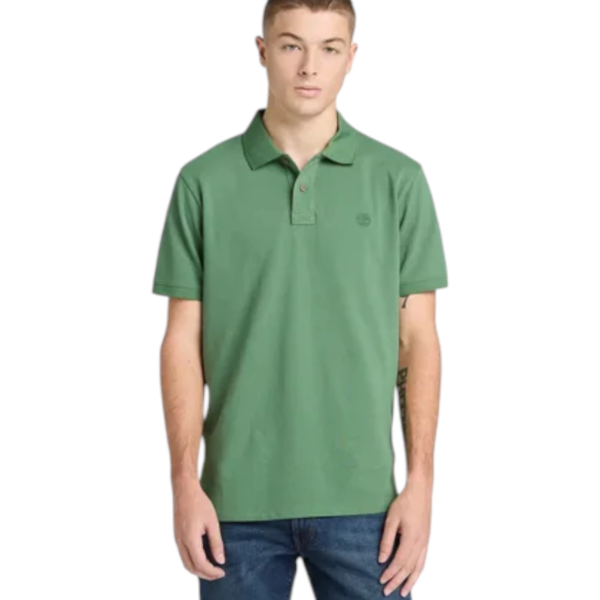 Timberland - Ανδρικό T-shirt Polo Short-Sleeve με Λογότυπο Oyster River TB0A2BRY-A6Z Πράσινο TB0A2BRYA6Z