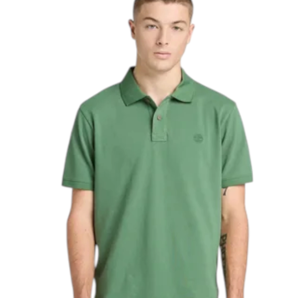 Timberland - Ανδρικό T-shirt Polo Short-Sleeve με Λογότυπο Oyster River TB0A2BRY-A6Z Πράσινο
