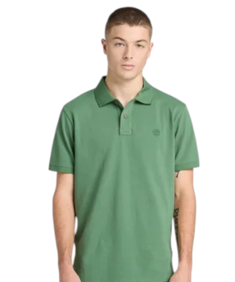 Timberland - Ανδρικό T-shirt Polo Short-Sleeve με Λογότυπο Oyster River TB0A2BRY-A6Z Πράσινο
