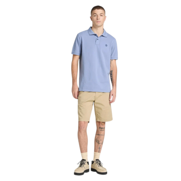 Timberland - Ανδρικό T-shirt Polo Short-Sleeve με Λογότυπο Oyster River TB0A2BRY-B88 Σιέλ TB0A2BRYB88