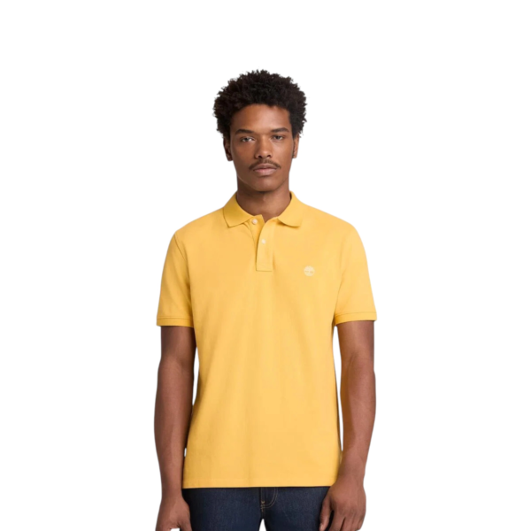 Timberland - Ανδρικό T-shirt Polo με Λογότυπο TB0A6VDP-714 Κίτρινο