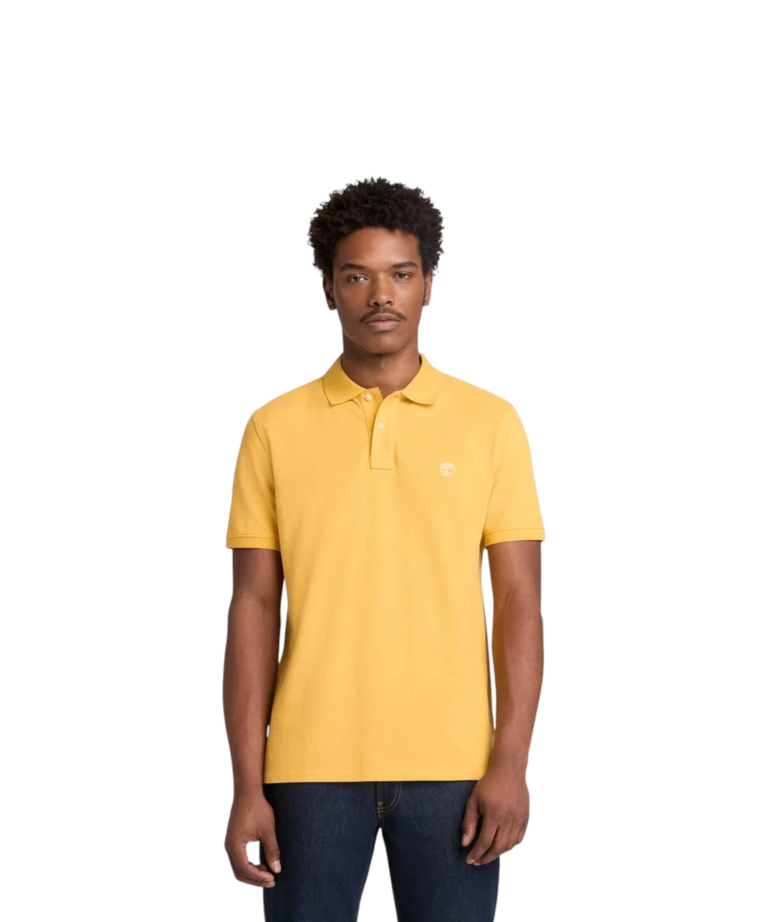 Timberland - Ανδρικό T-shirt Polo με Λογότυπο TB0A6VDP-714 Κίτρινο