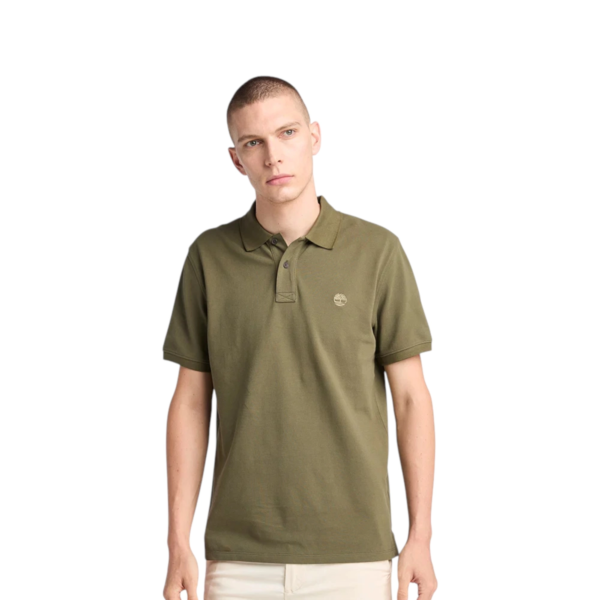 Timberland - Ανδρικό T-shirt Polo με Λογότυπο TB0A6VDP-A58 Πράσινο