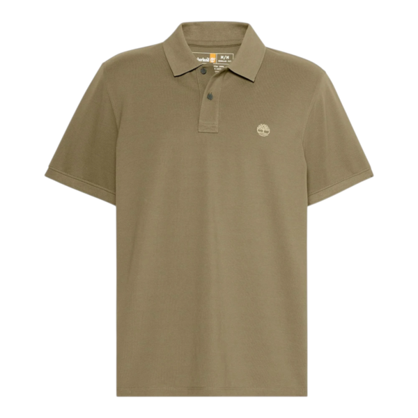 Timberland - Ανδρικό T-shirt Polo με Λογότυπο TB0A6VDP-A58 Πράσινο TB0A6VDPA58