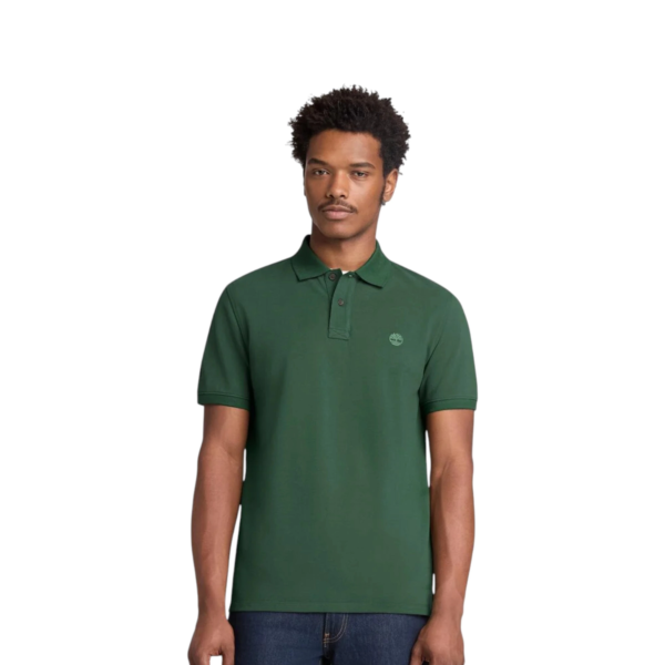 Timberland - Ανδρικό T-shirt Polo με Λογότυπο TB0A6VDP-A6X Πράσινο