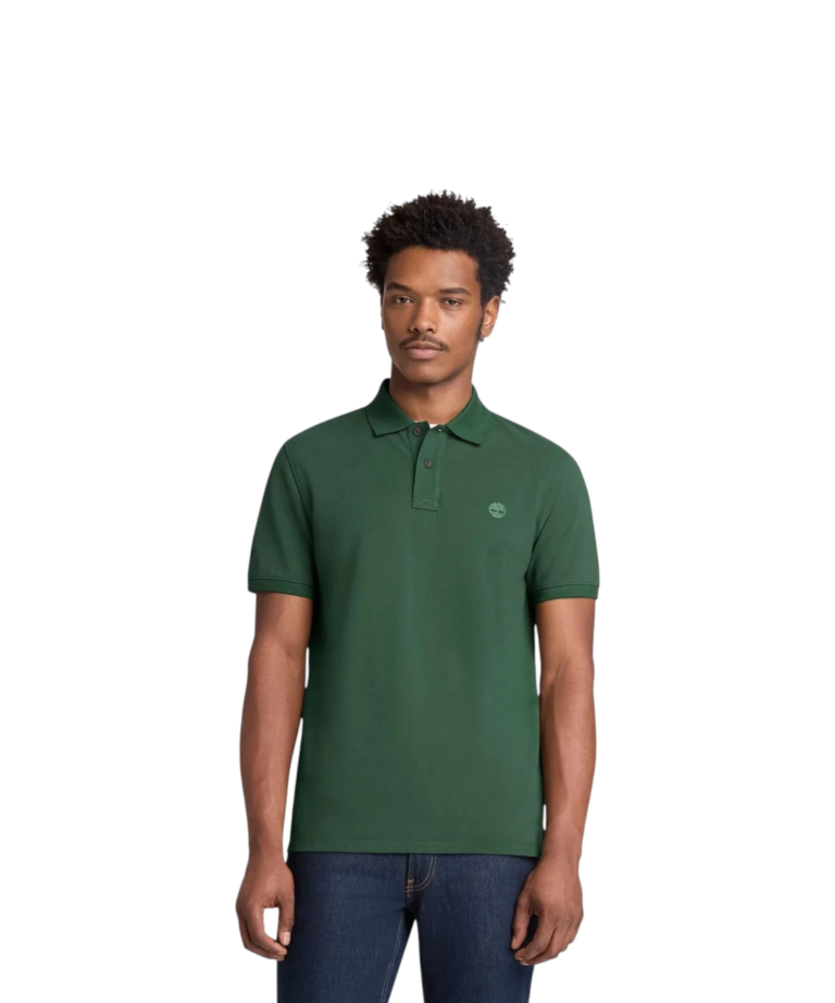 Timberland - Ανδρικό T-shirt Polo με Λογότυπο TB0A6VDP-A6X Πράσινο