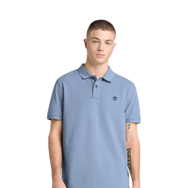 Timberland - Ανδρικό T-shirt Polo με Λογότυπο TB0A6VDP-B88 Σιέλ