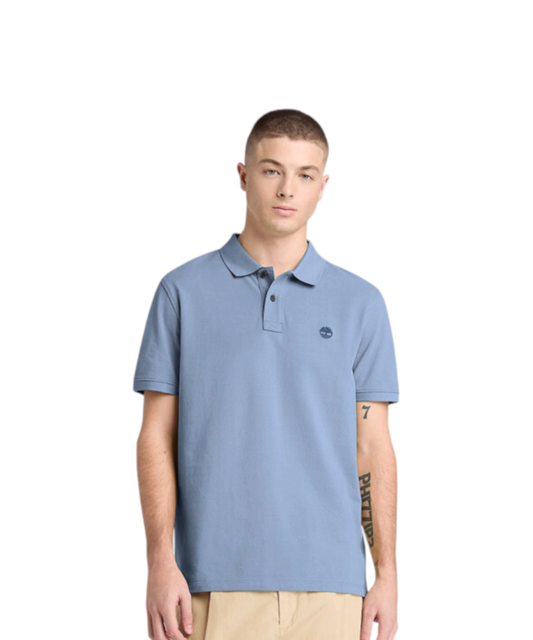 Timberland - Ανδρικό T-shirt Polo με Λογότυπο TB0A6VDP-B88 Σιέλ